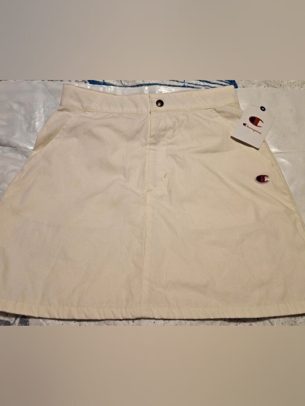 Champion Ladies Mesh-Lined Athletic Skirt in Cream SZ.2